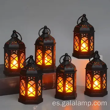 Lámpara de viento hexagonal retro mini